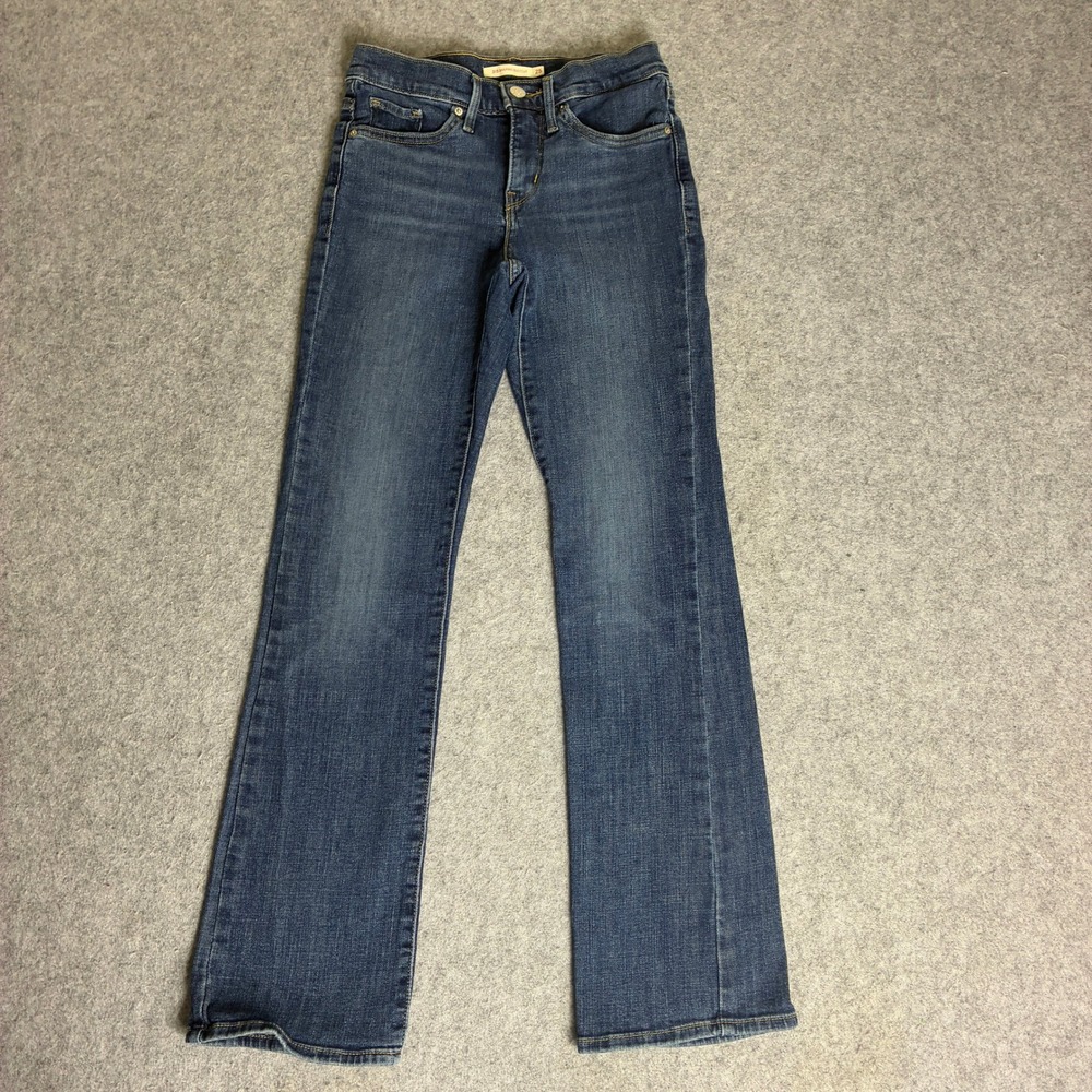 Levis 315 Shaping Bootcut Jeans Womens 26x29 Medium Blue Denim Mid Rise Slim Fit